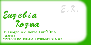 euzebia kozma business card